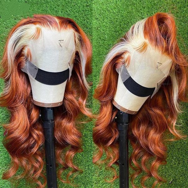 4X4 Human Hair Wig Head Cover Highlights 613 - Image 2