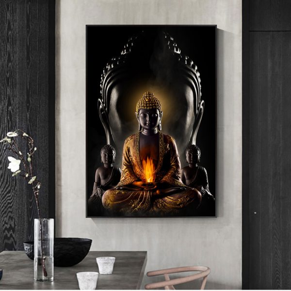 God Buddha Wall Art Canvas  Modern Buddha Canvas Art Paintings On The Wall Canvas Pictures Buddhism Posters Wall Decor - Image 2