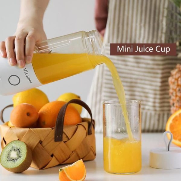 350ml Portable Blender Juicer Electric USB Rechargeable Mixer Smoothie Slushy Cup Juice Blender Bottle USB Charging Kitchen Gadgets - Image 5