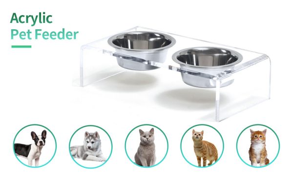 Acrylic Dogs And Cats Pet Feeder Small Cat Dog Feeding Rack - Image 10