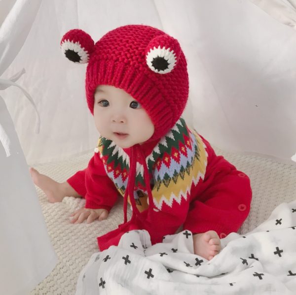 Ethnic Style Autumn And Winter Baby Clothes Woolen Jumpsuit - Image 2