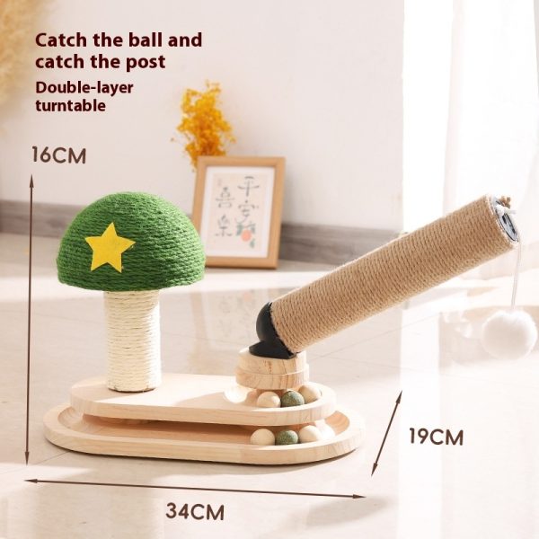 Cat Scratch Board Toy Turntable Cat Teasing Ball Self-Hi Relieving Stuffy-shaped Baby Cat Suit Pet Supplies - Image 9