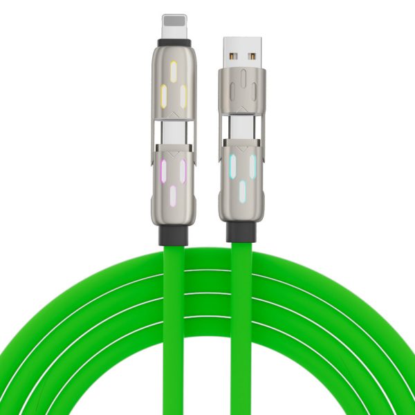 Expansion Adapter Real Silicone Data Four-in-one Car Charging Cable - Image 8