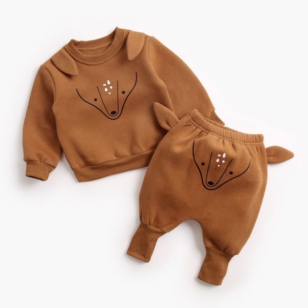 Baby Plus Velvet Sweater Suit - Image 7