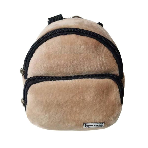 Flannel Cat Dog Portable Backpack For Snacks - Image 4