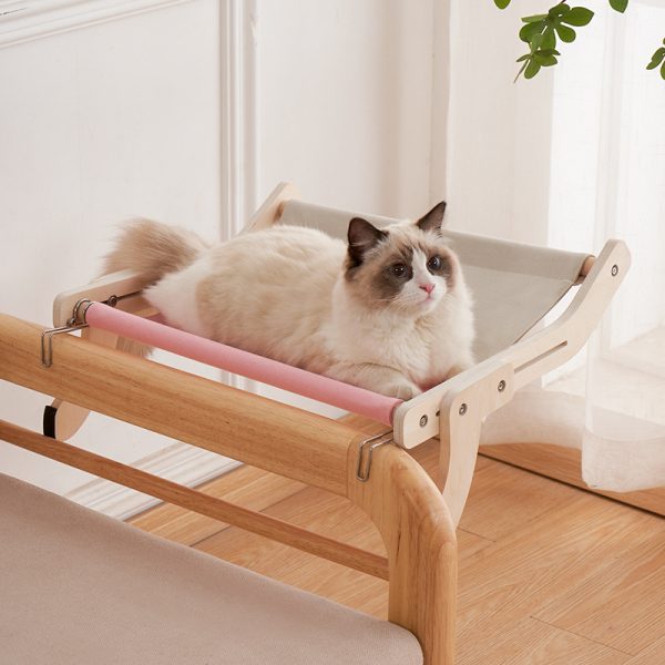 Cat Bed Hanging Bed Balcony Window Glass Wood