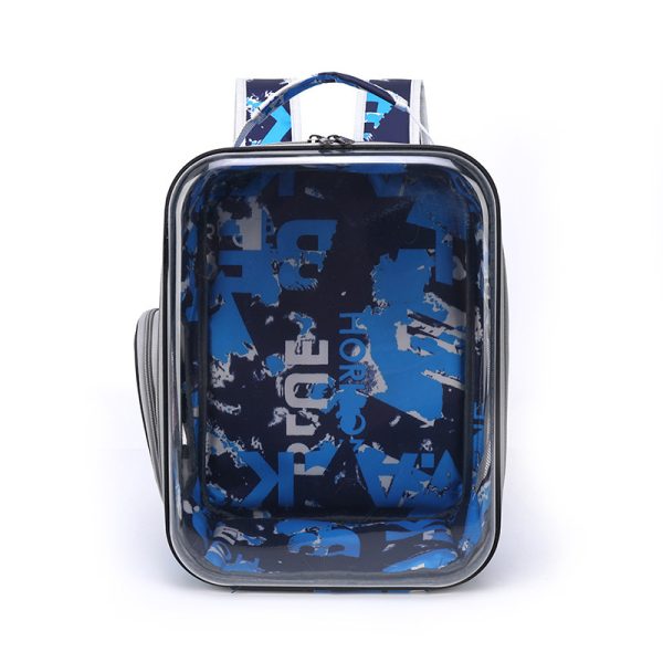 Cartoon Space Capsule Travel Breathable Pet Backpack Transparent - Image 8