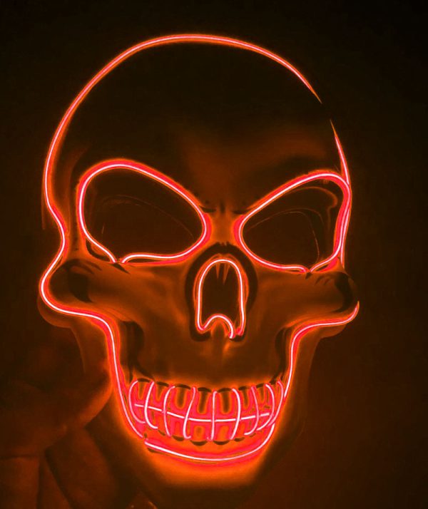 Halloween Skeleton Mask LED Glow Scary Mask - Image 9