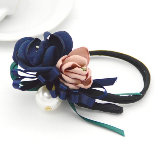 Bun Hair Half Bun Pearl Flower Hair Plate Hair Elastic Korean Styling Headdress Hair Accessories - Image 5