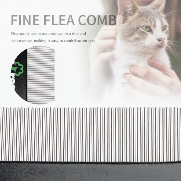 Pet Hair Comb Hair Remover Double-sided Easy Deshedding Brush For Cat Grooming Dog Grooming Flea Comb Pet Supplies - Image 3