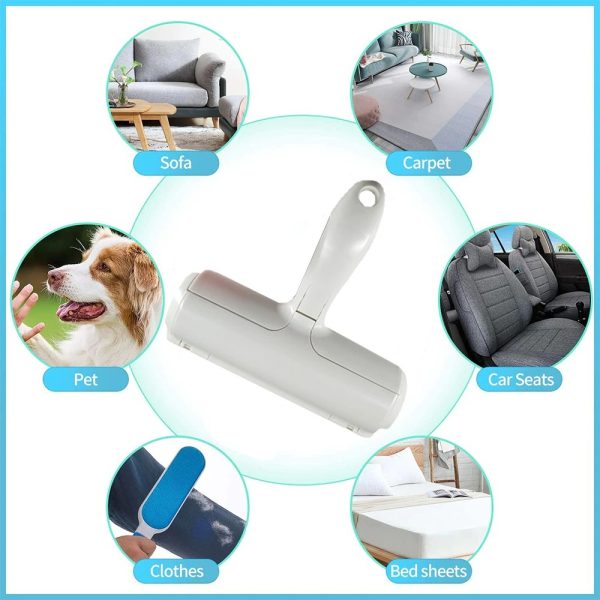 Pet Hair Roller Remover Lint Brush 2-Way Dog Cat Comb Tool Convenient Cleaning Dog Cat Fur Brush Base Home Furniture Sofa Clothe - Image 6