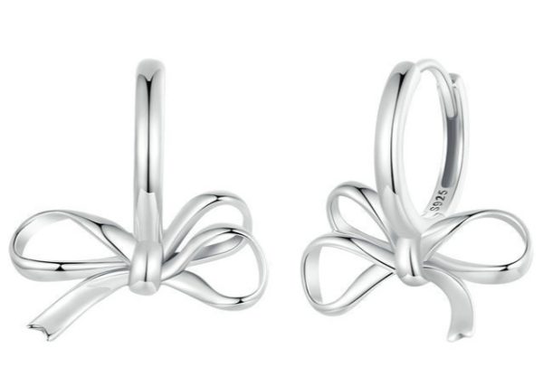 Simple All-match Bow Ear Clip S925 Sterling Silver - Image 7