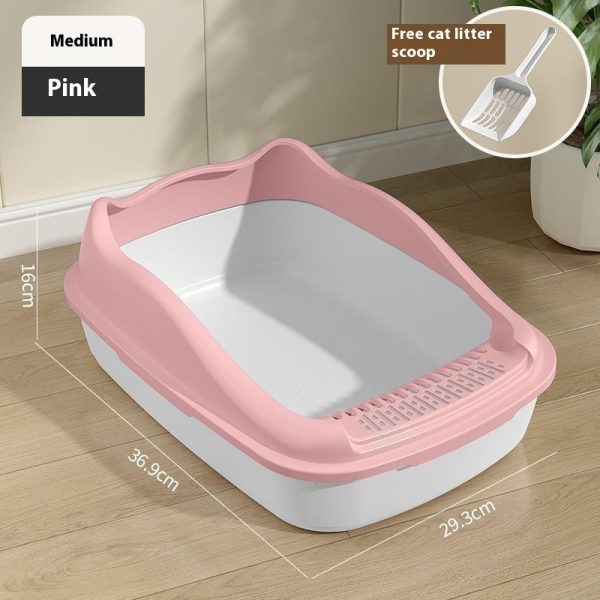 Litter Box Oversized Semi-enclosed Cat Toilet Anti-splash Cat Poop Basin - Image 9