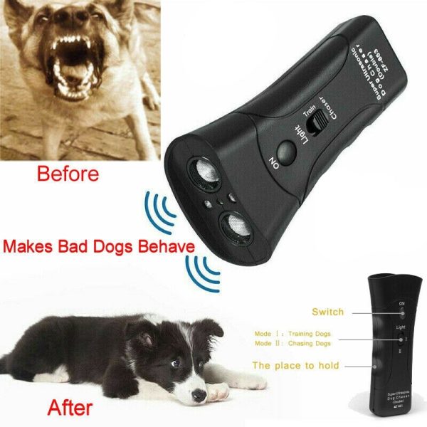 3-in-1 Anti Barking Dog Training Device Ultrasonic Dog Training Repeller  LED Flashlight - Image 6