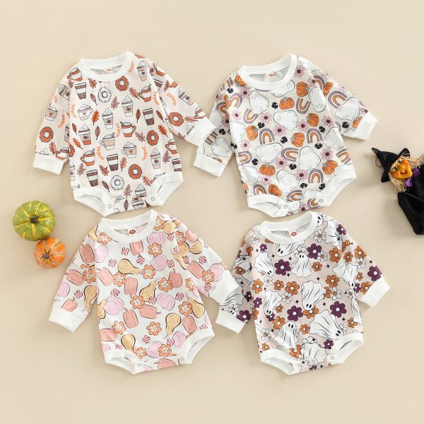 Autumn New Halloween Pumpkin Full Print Harness