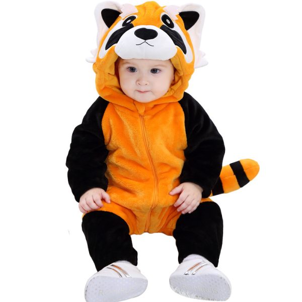 Tolo Rabbit Spring New Baby Spring Outwear Raccoon Single Layer Jumpsuit - Image 4