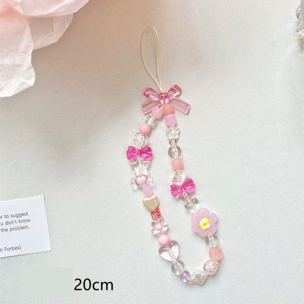 Beaded Flower Mobile Phone Lanyard Jewelry Accessories Hand Rope Lanyard - Image 4