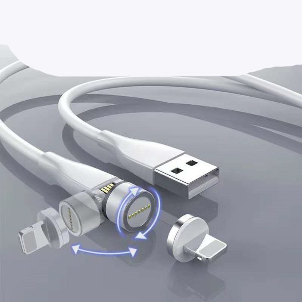 Three In One Data Cable 540 Degree Rotation Spherical Magnetic Charging - Image 3