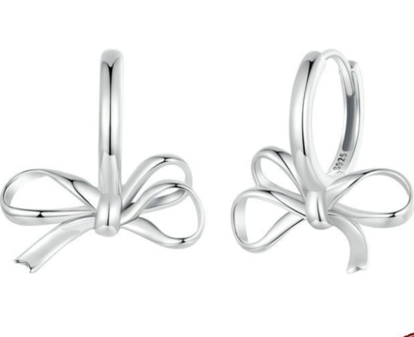 Simple All-match Bow Ear Clip S925 Sterling Silver - Image 6