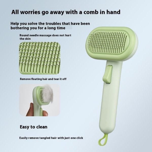 Cat Pet Dog Hair Removal One-click Lady Shaver Float Knot Untying Comb - Image 3