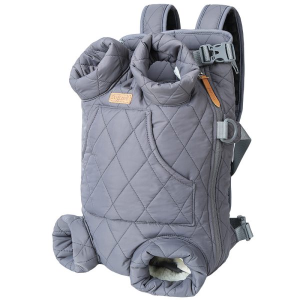 Winter Thickened Pet Outing Portable Strap Chest Backpack - Image 5