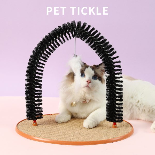 Cat Hair Rub And Anti-Itch Device Plastic Arch-Shaped Brush Cat Scratching Post Cat Toy Hair Grooming Self-Pleasure Little Mouse