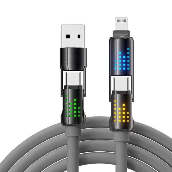 12m Lengthened Super Soft Liquid Four-in-one For Android Fast Charge Data Cable - Image 4