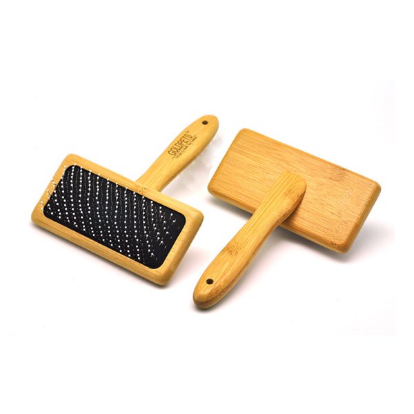 Goldpets Bamboo And Wood Air Cushion Needle Comb Long Hair Cat And Dog Open Knot Wooden Needle Comb Pet Beauty Slicker Brush - Image 7