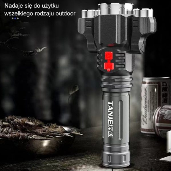 Outdoor Home Portable Riding USB Rechargeable Flashlight - Image 2