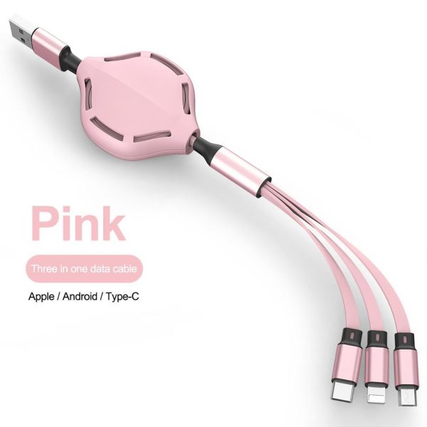 Flexible And Fast Charging Three-in-one Liquid Soft Rubber Data Cable - Image 7