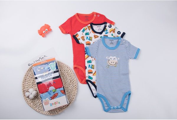 Cotton baby short sleeve bodysuit - Image 3