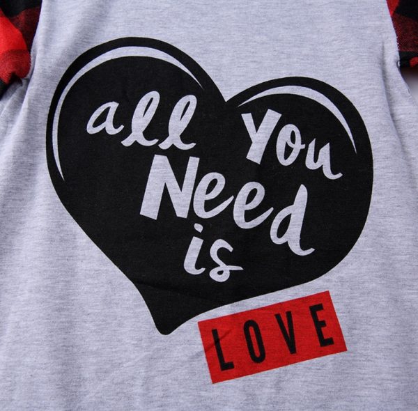 All You Need is Love Romper + Headband 2pc set - Image 5