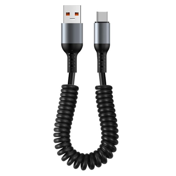 Spring Retractable Storage Mobile Phone Charging Cable - Image 7