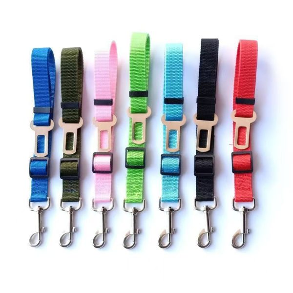 Pet Supplies Dog Car Dog Seat Belt Harness Leash Dog Collar Adjustable Seatbelt Leash For Small Medium Dog Traveling Accessories - Image 2