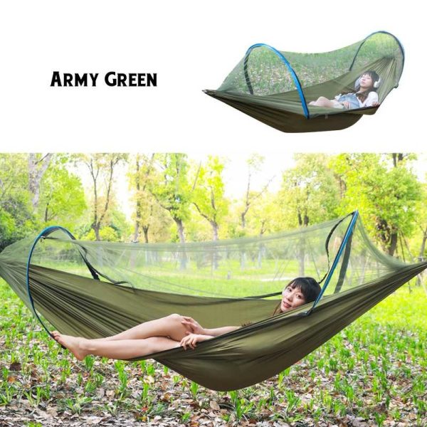 2 Person Portable Outdoor Mosquito Parachute Hammock - Image 8