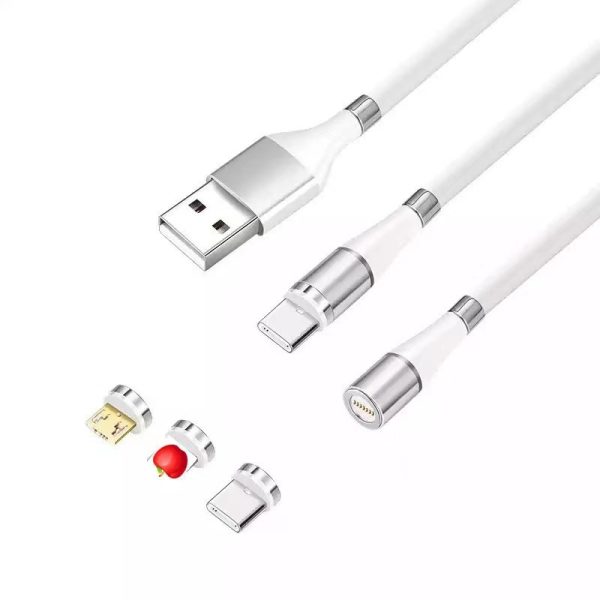 Compatible With A Pple , Fast Charging Silicone Storage Three-in-one Data Cable - Image 8