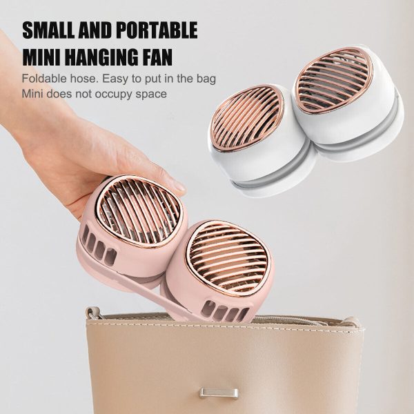 Portable Hanging Neck Fan 5 Speed Wearable Personal Fan Air Cooler Rechargeable - Image 6