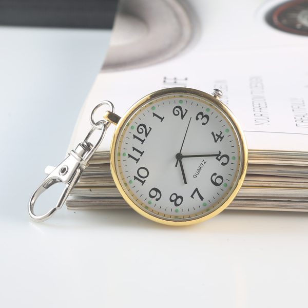 Clear Numbers Luminous Watch Keychain Pocket Watch - Image 3