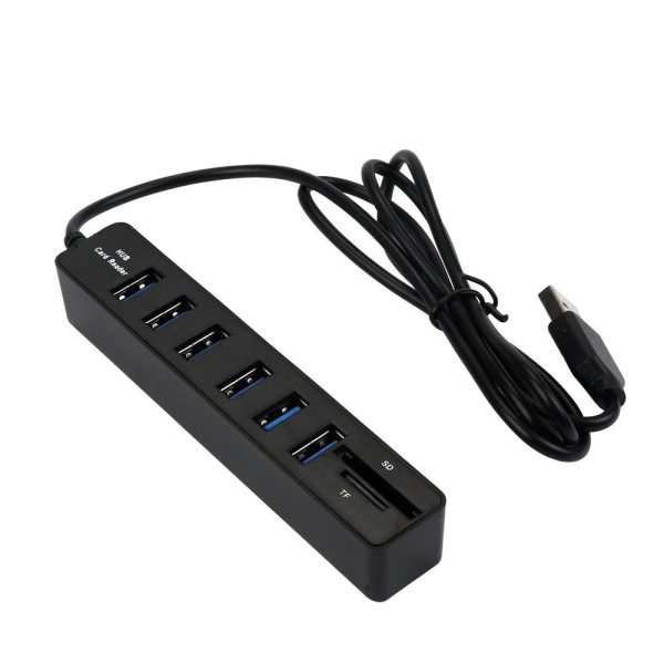 USB Deconcentrator 20 HUB 2 In 1 Card Reader SDTF 6USB 2 Extender HUB Card Reader - Image 7