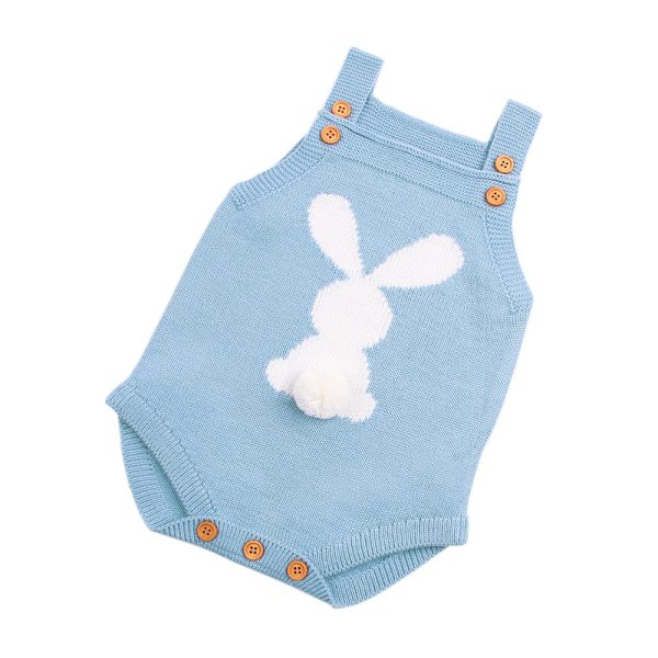 Cartoon Rabbit knitted Strap One-Piece Climbing Suit - Image 6