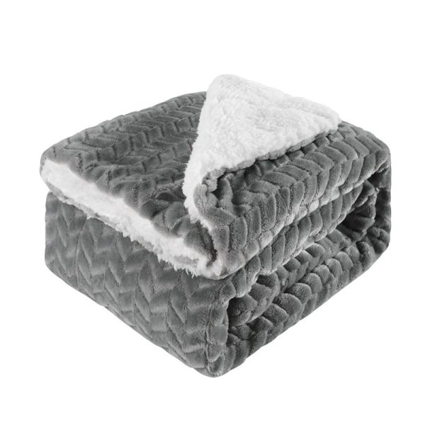 Thickened Flannel Lamb Wool Composite Double Blanket Leisure Blanket Gift Blanket - Image 2