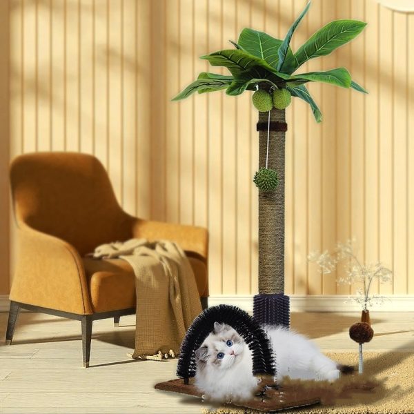 Cat Climbing Frame Sisal Toy Scratching Post With Massage - Image 5