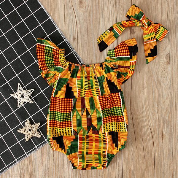 Children's headband printed jumpsuit - Image 4