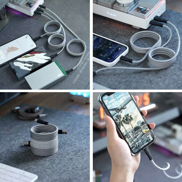 Magnetic Holder Portable Magic Rope Mobile Phone Data Cable - Image 4