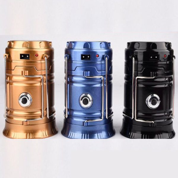 new solar charging type multifunctional telescopic camping lantern lantern outdoor camping tent lamp - Image 3