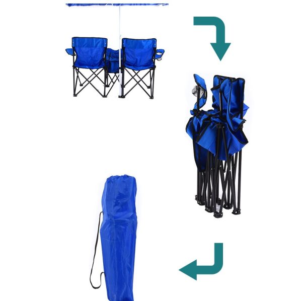 Outdoor Double Portable Camping Folding Chair - Image 5