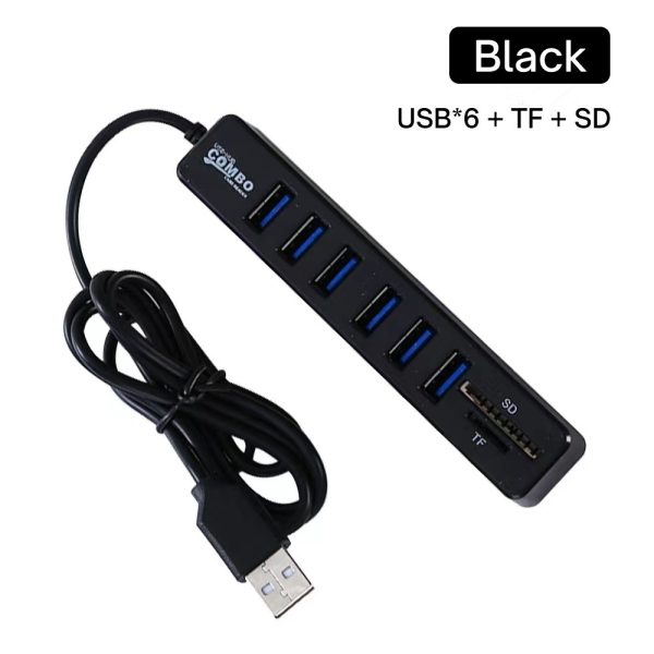 1 M USB Deconcentrator Line HUB COMBO HUB TFSD Card Reader 6 Plus 2 - Image 2