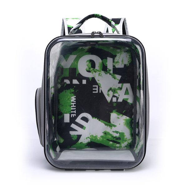 Cartoon Space Capsule Travel Breathable Pet Backpack Transparent - Image 5