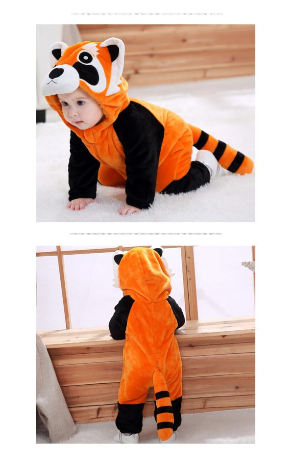 Tolo Rabbit Spring New Baby Spring Outwear Raccoon Single Layer Jumpsuit - Image 5