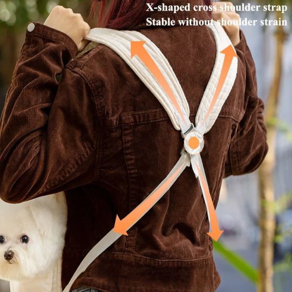 Pet Backpack Comfort Dog Bag Kitten Carrier Outdoor Travel Breathable Cross Design Chest Backpack Bag Supplies Pet Accessories - Image 5